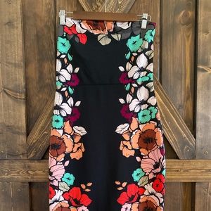 Strapless floral dress